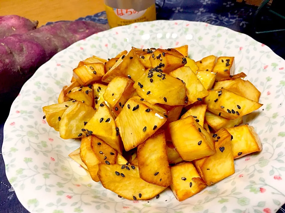 Healthy "Daigakuimo" Japanese sweet and sour sweet  potato dessert , no sugar added just a honey , tablespoon of soy sauce and a pinch of salt ✨😋|Babyluv Cabrera Ocampoさん