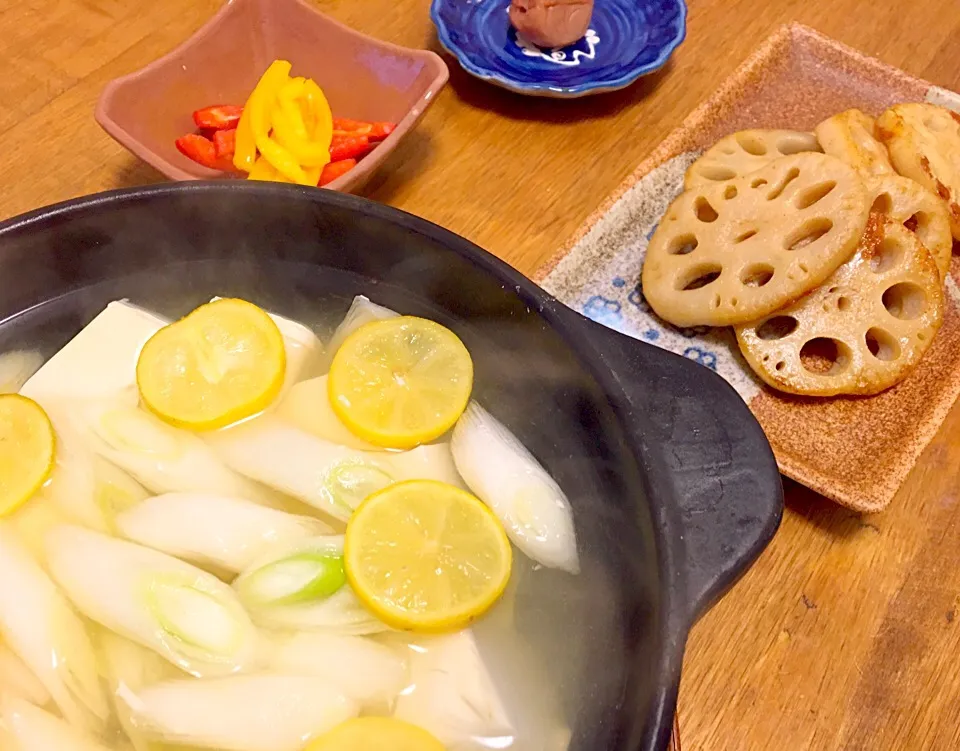 Snapdishの料理写真:かぼす🍏が安かった(^o^)/  湯気だってます🍲|まみさん