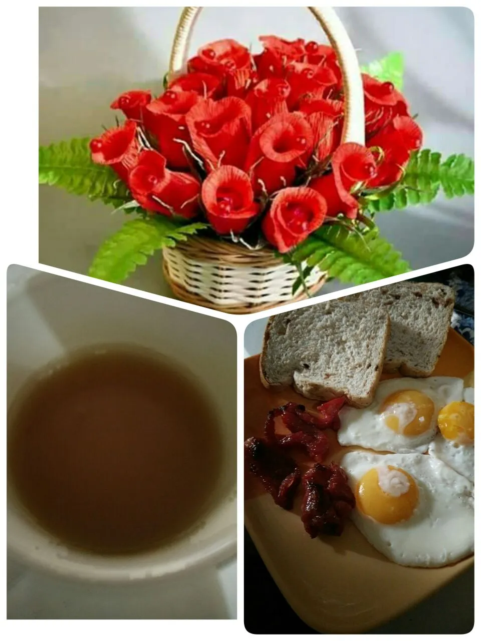 egg tucino and ginger tea ..  (breakfast) :-) :-) :-) :-)|lynnさん