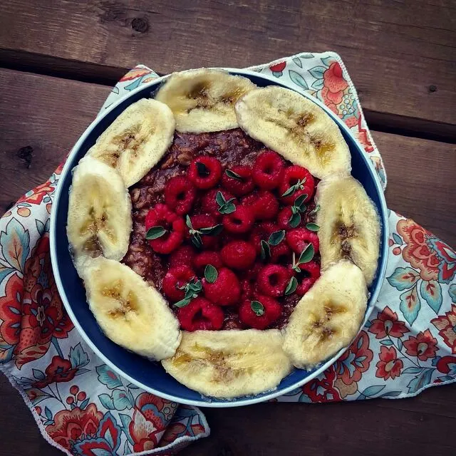 chocolate oatmeal bowl|paulaさん