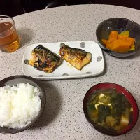 和食！サバ焼き＋かぼちゃの煮付け|しょーまさん