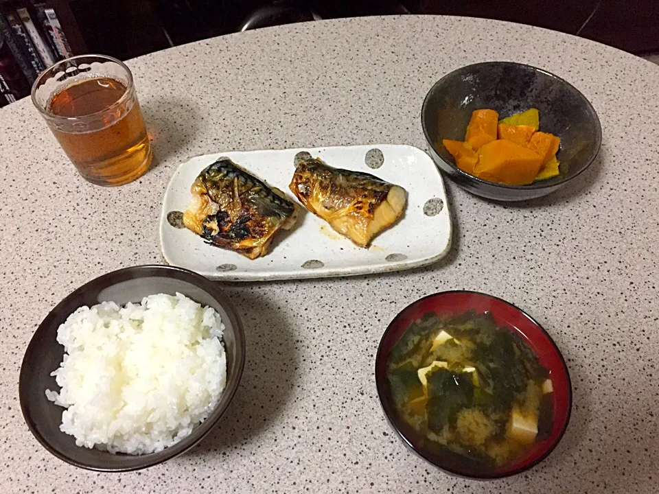 和食！サバ焼き＋かぼちゃの煮付け|しょーまさん