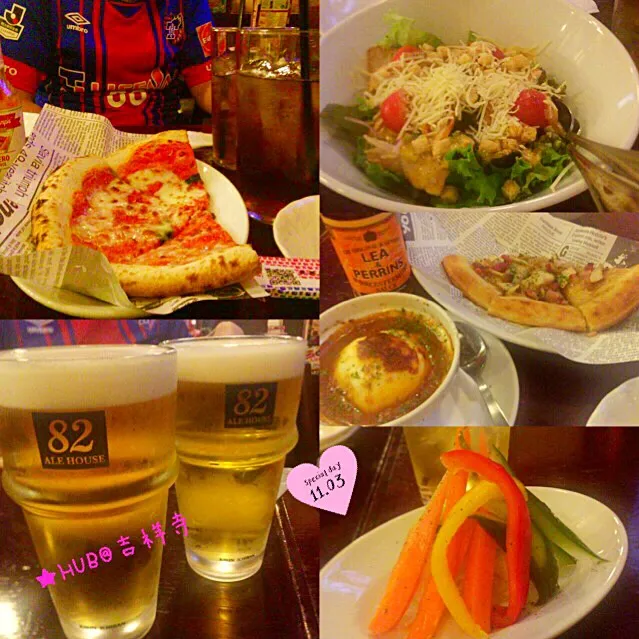 Snapdishの料理写真:★☆おでかけランチ☆★2016年最終節♪FC東京⚽️サッカー観戦@HUB吉祥寺！ランチ🍴ビール🍺✨|さとみさん