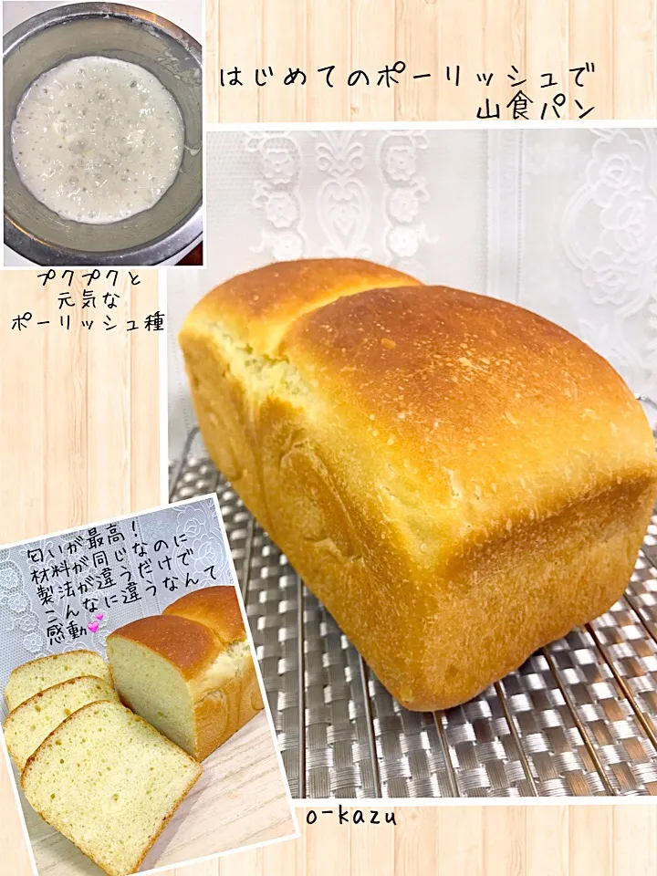 りえぞ～さんの料理 ポーリッシュで山食 🍞　　ふわふわで興奮してます😍|o-kazuさん