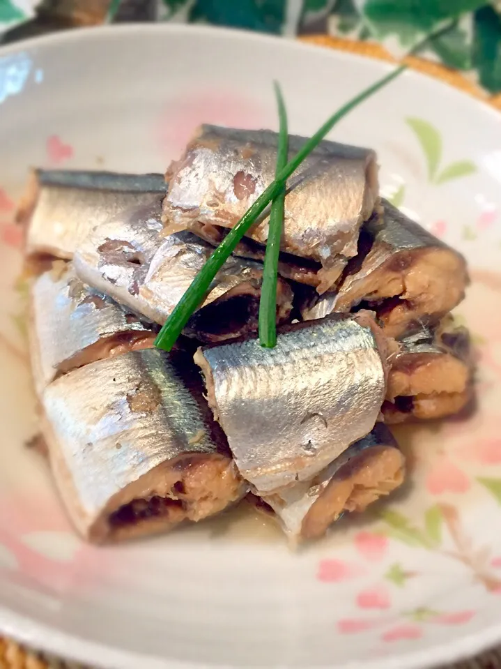 カンタン酢で秋刀魚の甘露煮♪|あゆさん