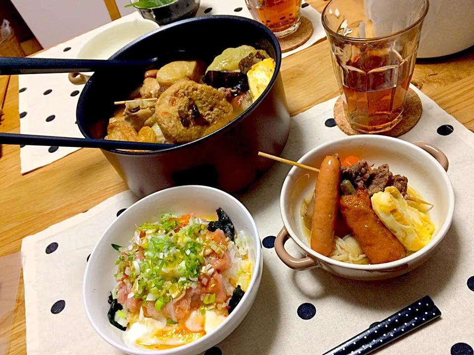 ＊ミニねぎとろ丼とおでん＊|ちょこあや＊*さん