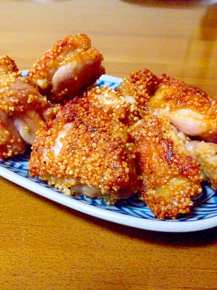 カリカリ〜チキンのあられ焼き✨