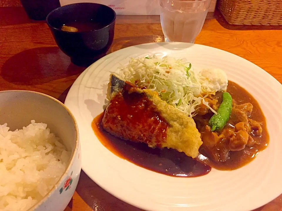 さわらの天ぷらとチキンのカレー煮|中野忠さん