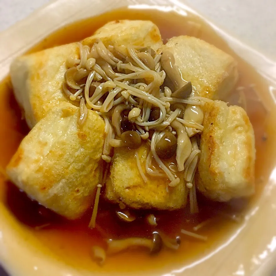 トロトロフワフワあったかぁいキノコのあんかけ揚げ出し豆腐|りーさん