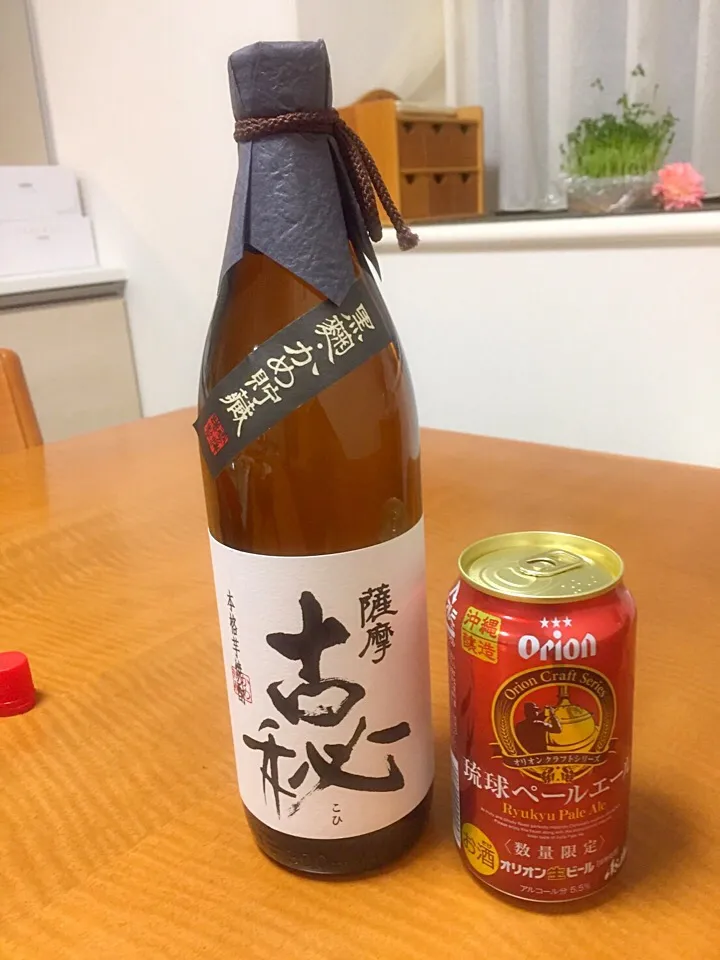 Snapdishの料理写真:芋焼酎&沖縄ビール|Hazukiさん