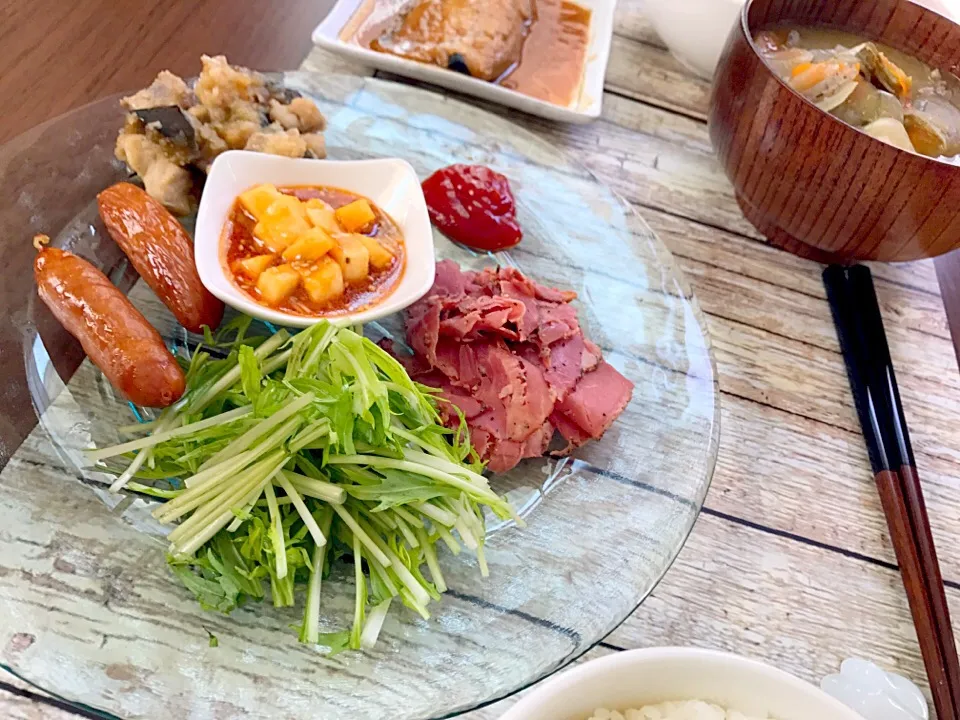 今日の朝ごはん 残りもの🍚|ちえぞさん