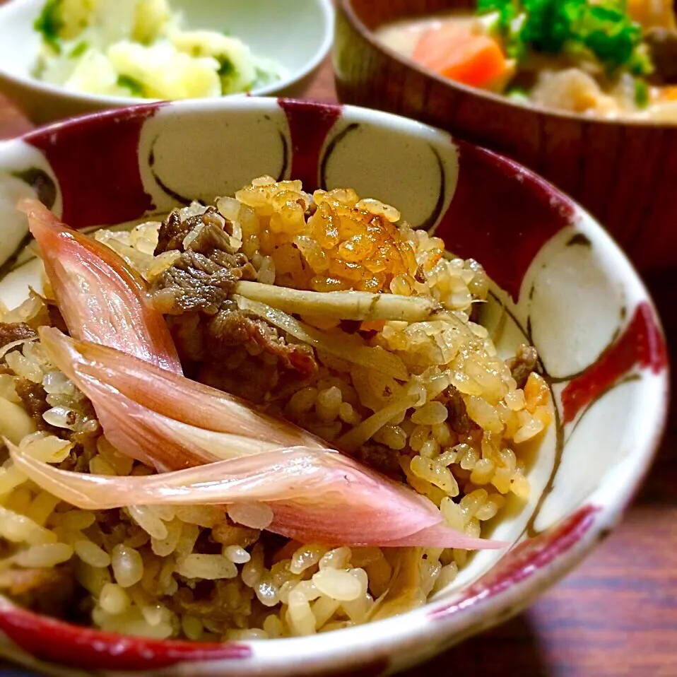 牛肉と牛蒡の炊き込みごはん／Japanese mixed rice with Beef, Burdock|angiee♡さん