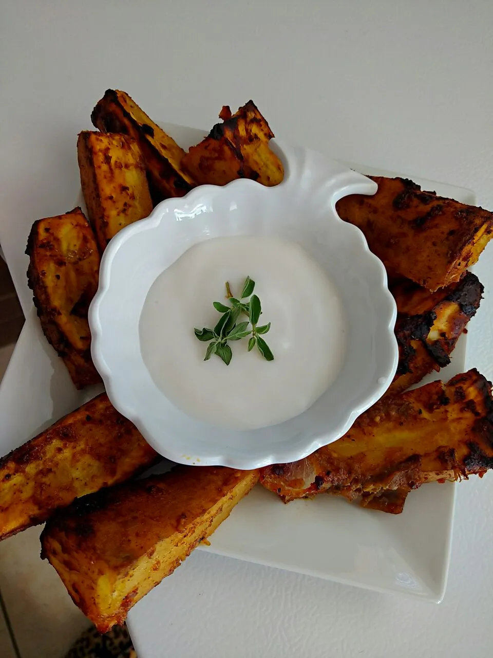 roasted curry sweet potato with yogurt dip|paulaさん