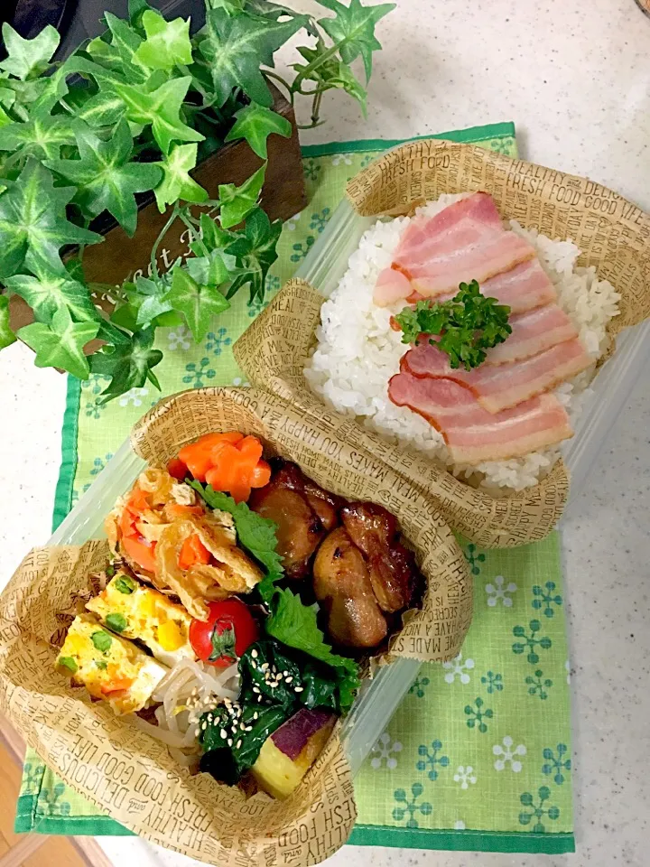 高校男子弁当🏉
✴︎鶏照り焼き
✴︎オムレツ
✴︎油揚げと人参の煮物
✴︎ほうれん草おひたし
✴︎ふかし芋|emisanさん