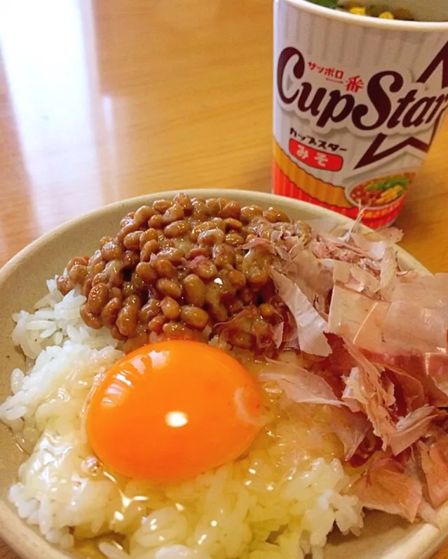 NTKG 納豆卵かけご飯 カップスター味噌|ガク魁‼︎男飯さん