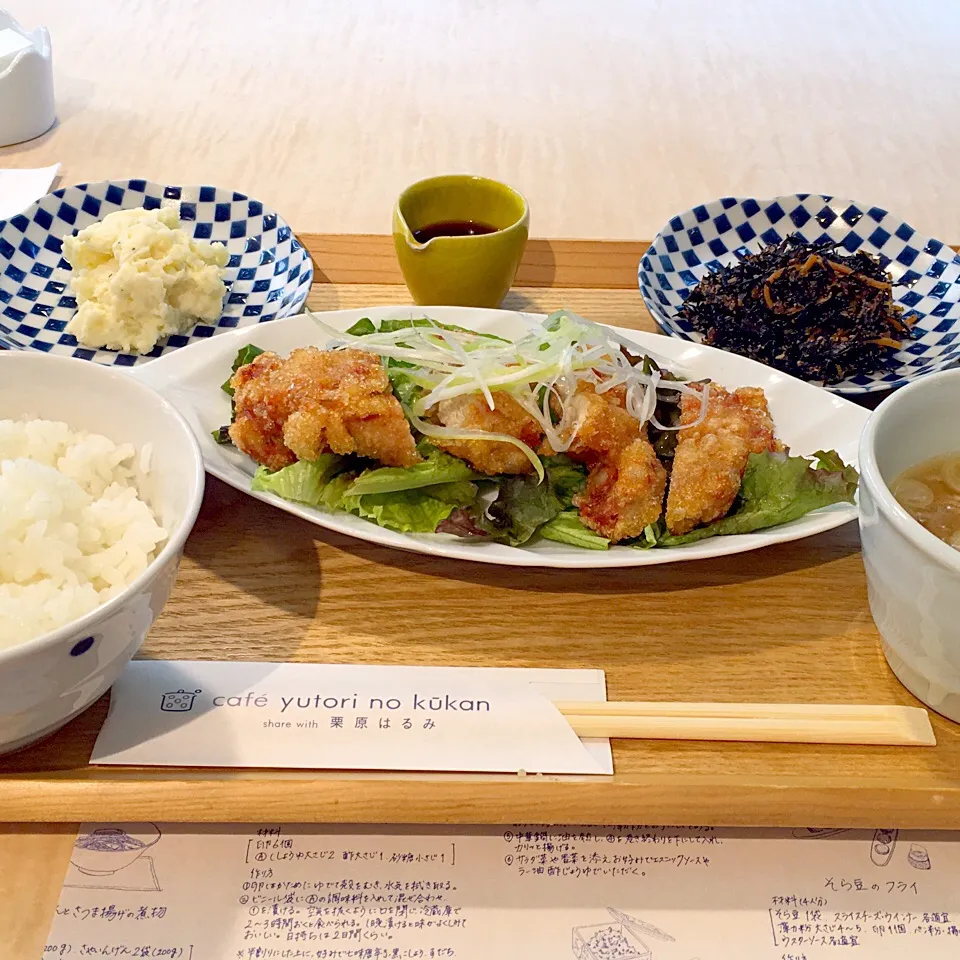 揚げ鳥の葱ソース定食|天城心中さん