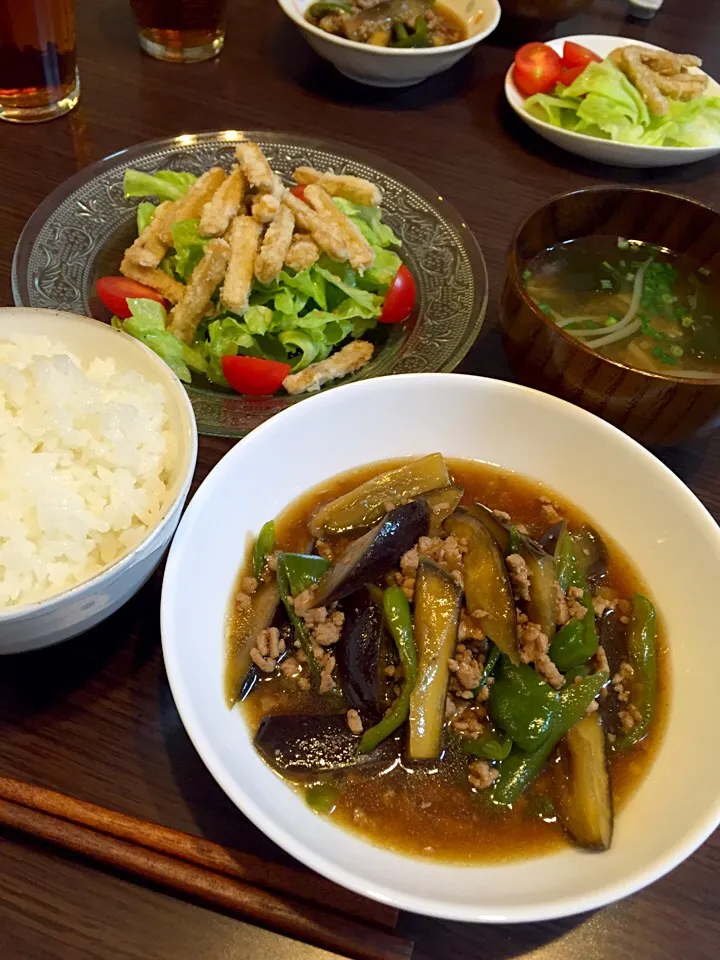 麻婆ナスの晩ご飯|mikaさん