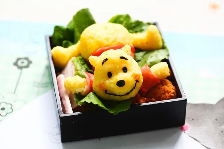 Snapdishの料理写真:プーちゃんキャラ弁|レシピまとめさん