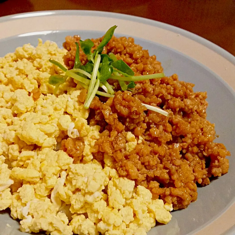 鶏そぼろ丼|ふりるさん