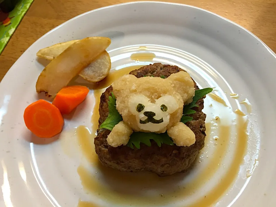 Snapdishの料理写真:ダッフィーおろしハンバーグ|とりみゆさん