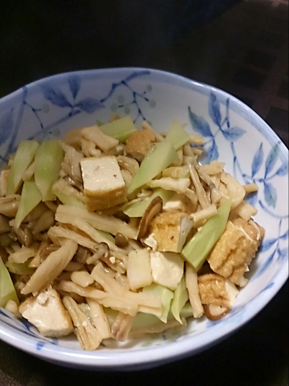 厚揚げの煮物（ ブロッコリーの茎 しめじ 椎茸）|Cさん