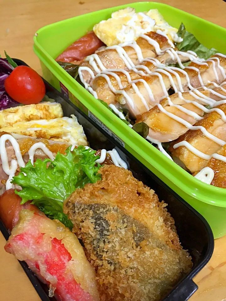 Snapdishの料理写真:今日の親父弁当！|沖縄「ピロピロ」ライフさん