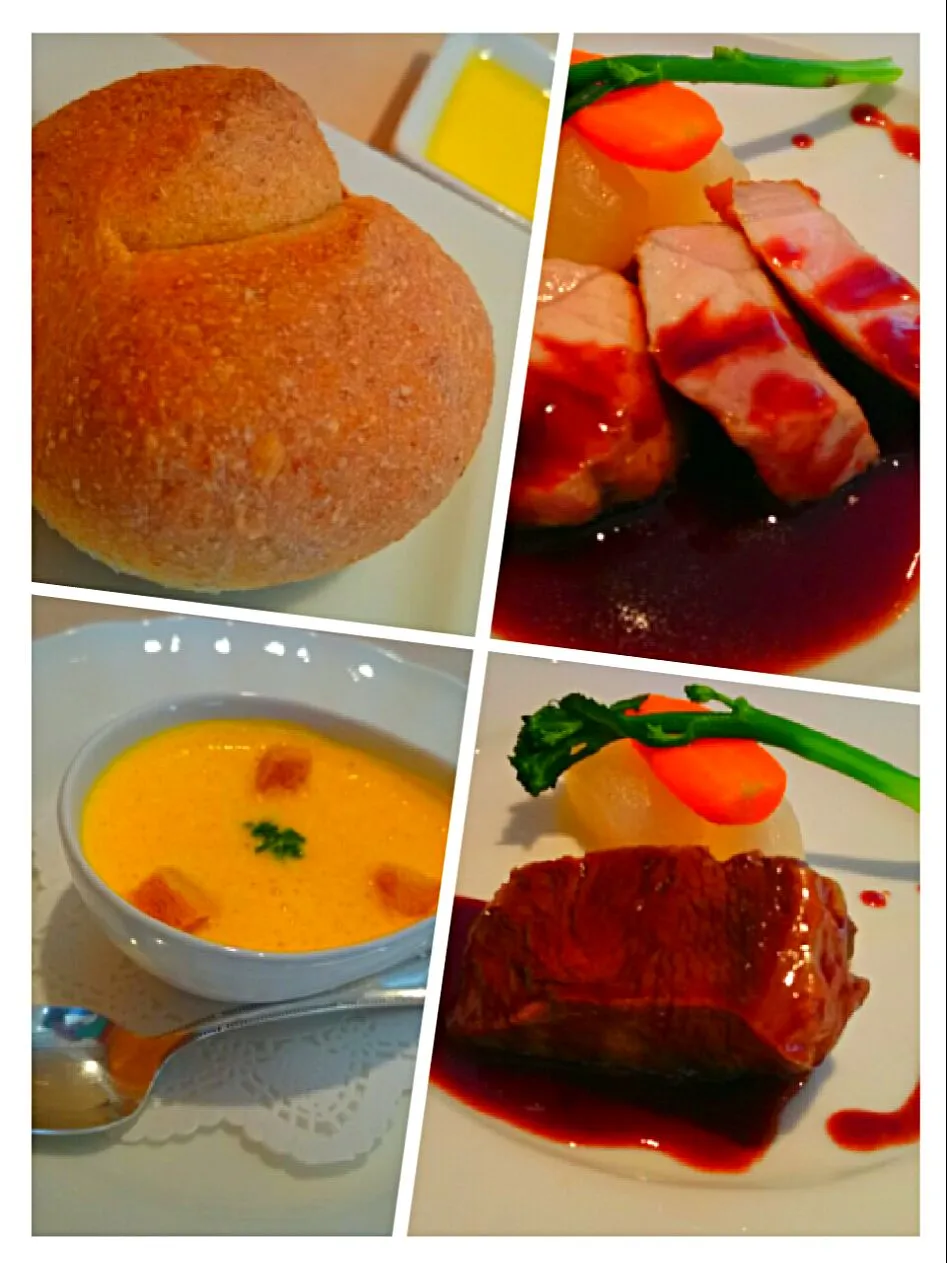 Snapdishの料理写真:16.11.07 ﾌﾗﾝｽ料理 ﾌｧﾝﾍﾞｯｸ ナオト☀🍴|メイメイda.さん