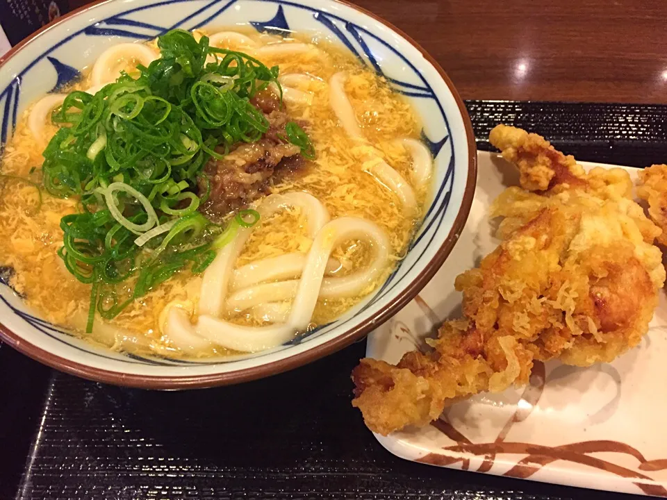 Snapdishの料理写真:11月8日晩ご飯。丸亀製麺。明日まで3日間肉たまあんかけうどん半額！あったまる〜。|あやさん