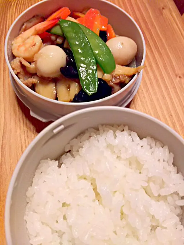 Snapdishの料理写真:11／9  お父さん  ＆  娘の  温かい丼お弁当|ｌａｖｅｎｄｅｒｆ❜mさん