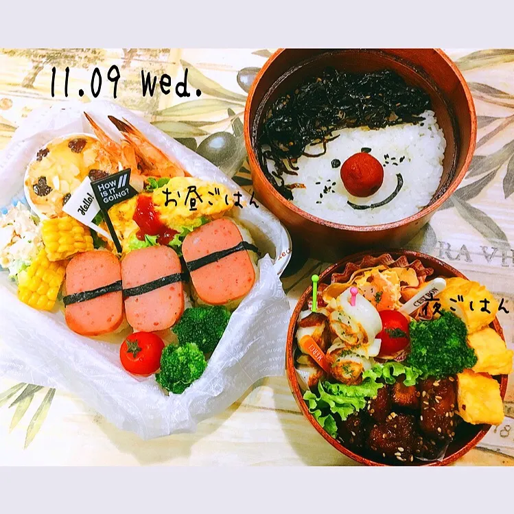 Snapdishの料理写真:スパムならぬ、ハムステーキおにぎり弁当&初顔弁！|mikiteeee52さん