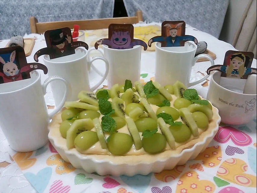 娘の誕生日ケーキに、
ぶどうタルトケーキ☆
初めてタルトを作りました～♪|Kayo Matsudaさん