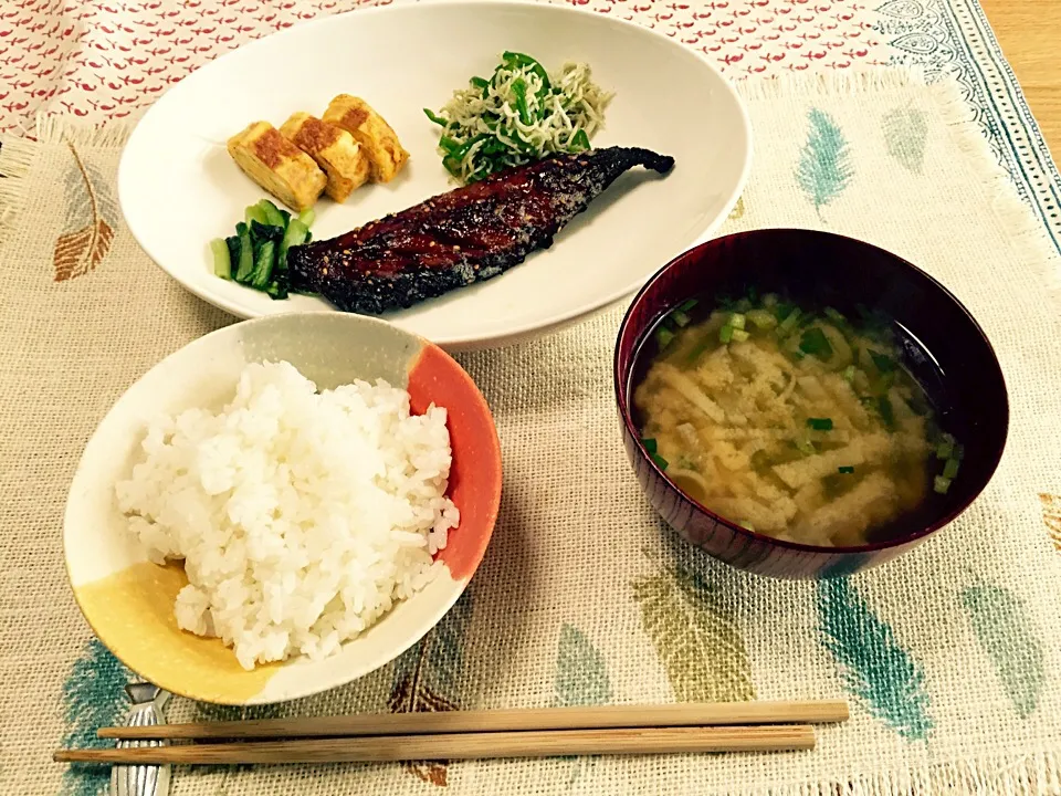 鯖のみりん干しで朝食|kirinmusohさん