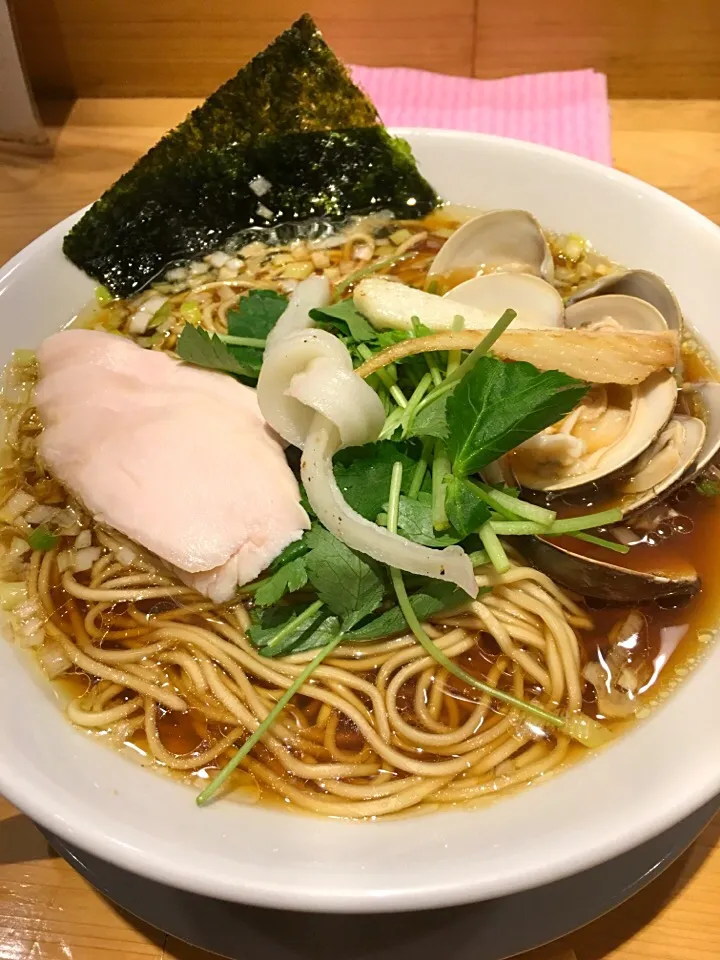 むぎとオリーブの特性 鶏・煮干・蛤のトリプルSOBA＠銀座|Yasuhiro Koikeさん