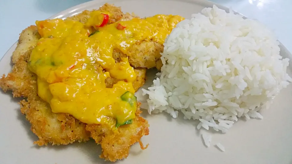 Salted egg butter sauce ~ deep fried chicken breast 😋😋😋😋😋😋😋😋😋😋😋👅💋👄👅💋👄👄👄|🌷lynnlicious🌷さん