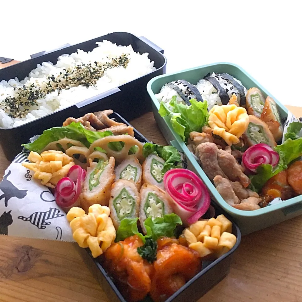 11/10 豚バラオクラ巻き弁当|emiさん