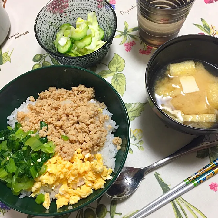 朝食 三色丼|Sawaさん