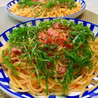 生トマト🍅と大葉のペペロンチーノ