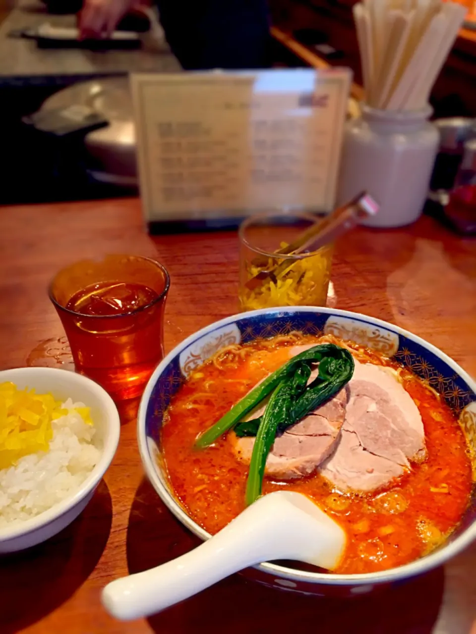 Snapdishの料理写真:銀座、はしごの太肉担々麺|くぅ♪さん