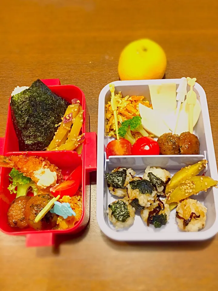 幼稚園児と1歳児のお弁当|えりぺいさん