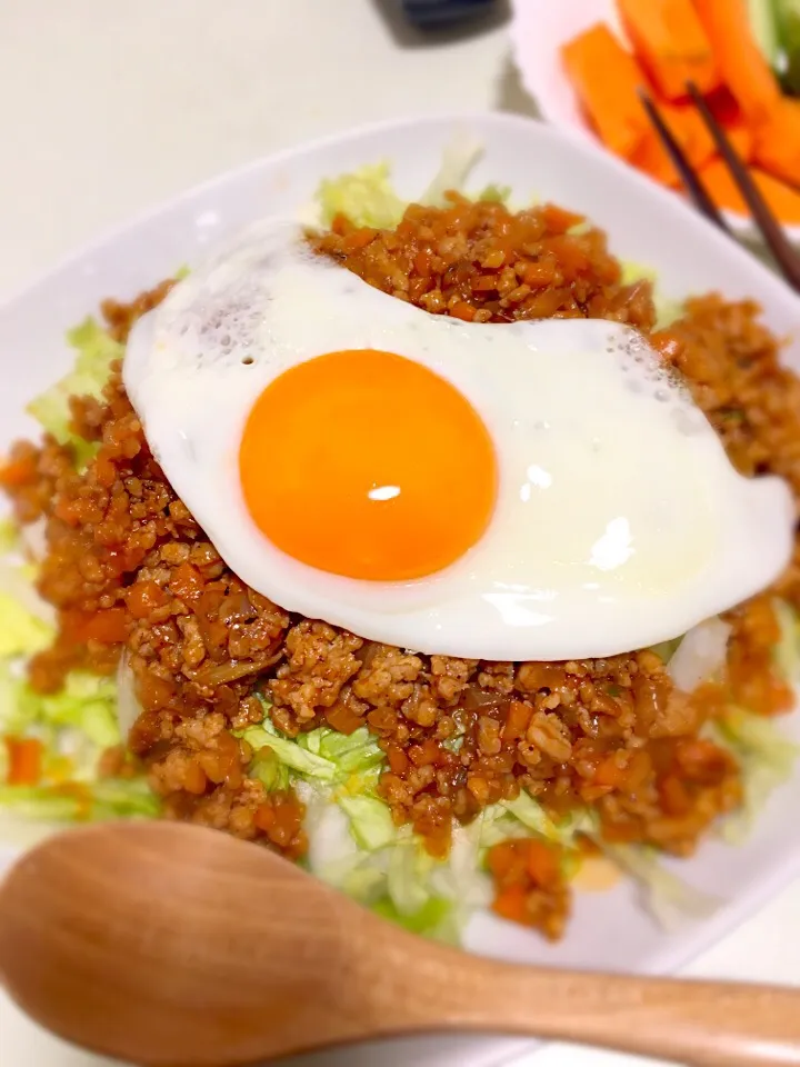 ハンバーグ丼♡ロコモコ風|ミャアさん