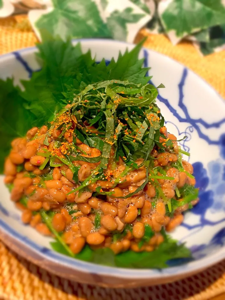 Snapdishの料理写真:激リピ♡咲きちゃんの料理 オツな肴🍶シリーズ😁⑥納豆の簡単おつまみ💖|あゆさん