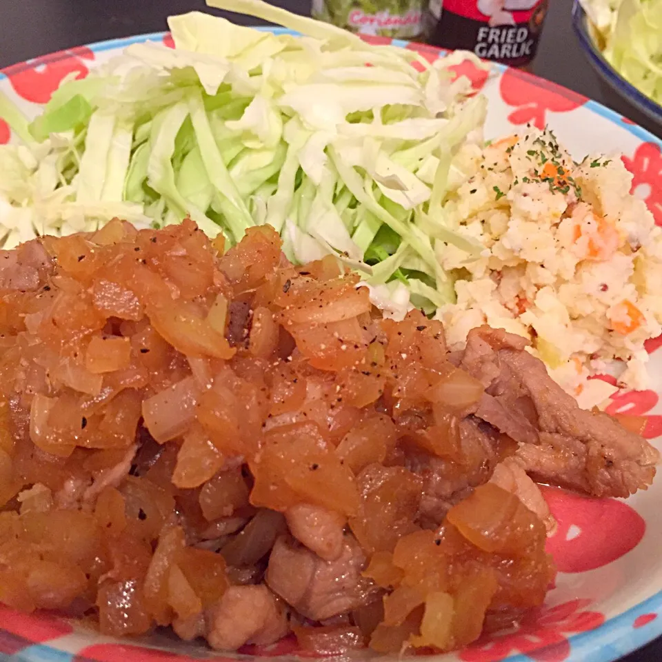 生姜焼きとポテサラ|優花さん