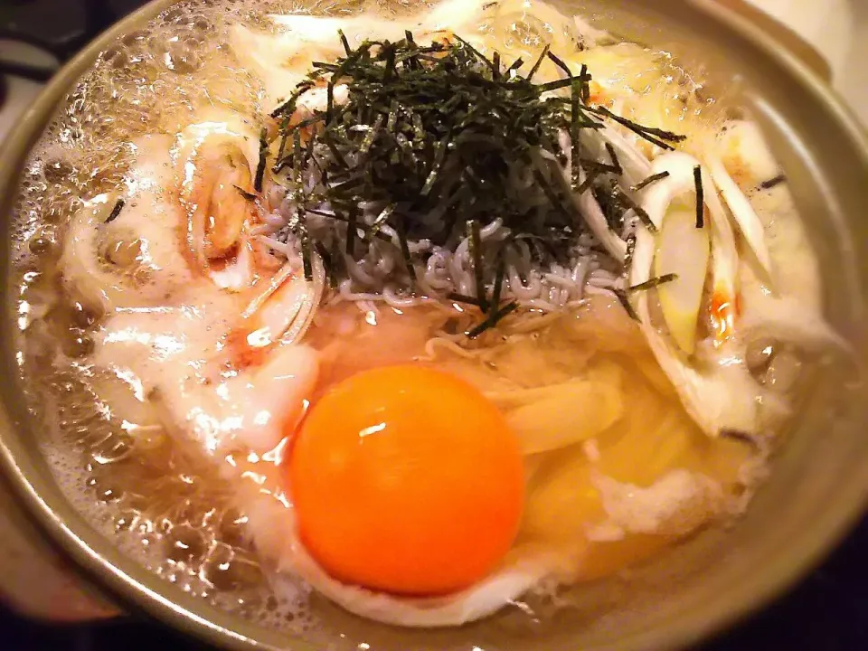 熱々♥シラスおろし鍋焼きうどん|ひろりんさん