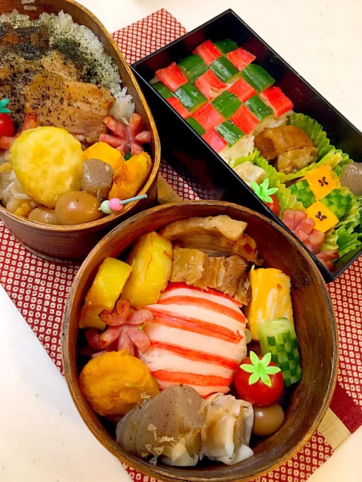 カニカマお握り❣️角煮お弁当❣️モザイクお弁当❣️|Yuki Kawasumiさん