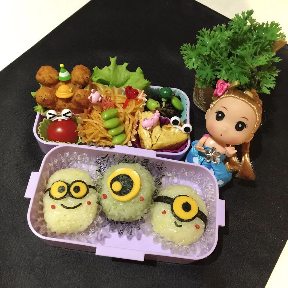 11/11❤︎娘のミニオンズおにぎり弁当❤︎|Makinsさん