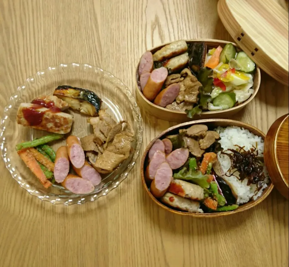 Snapdishの料理写真:『糖質制限お弁当&３人分 お嬢は作りおき』|seri-chanさん