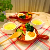 かける⁉︎チーズハンバーグ丼✨|きよさん