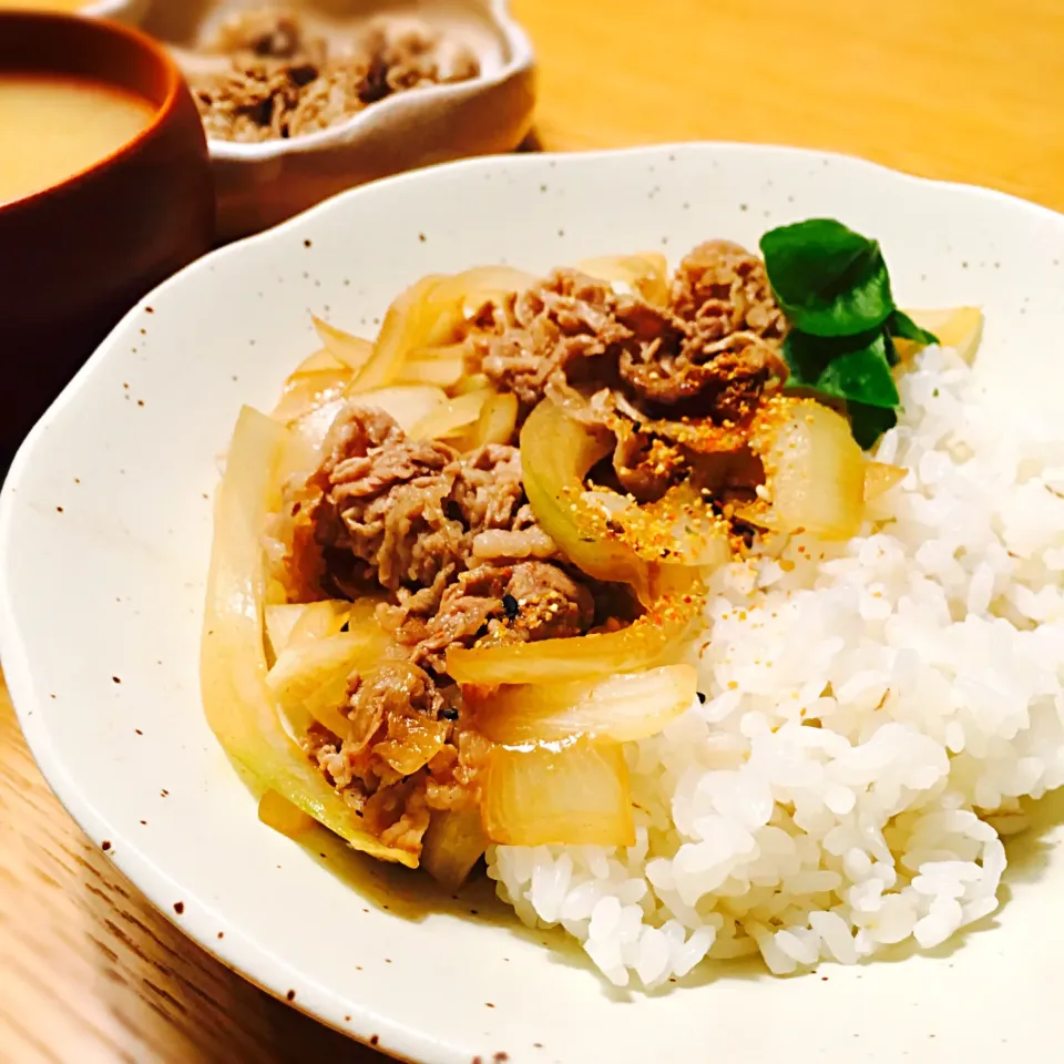 麦ごはんの牛丼風|むぎこさん