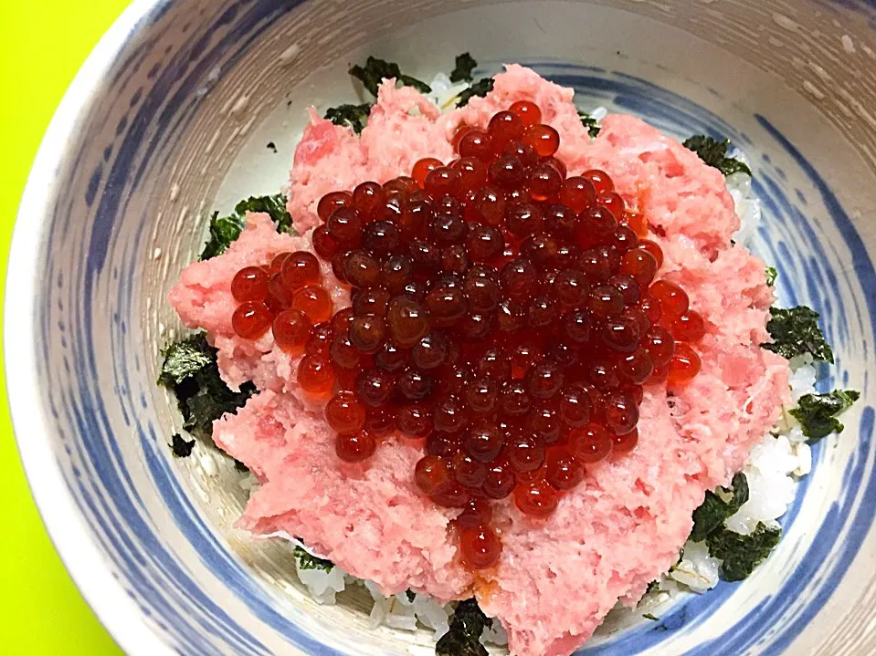 ネギトロいくらの醤油漬け丼|ゆきさん