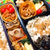 Snapdishの料理写真:娘&オット弁当|さすけさん